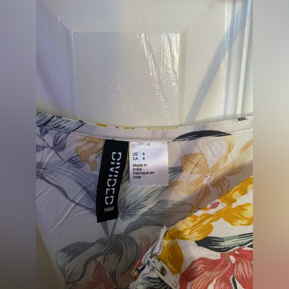 H&M Cute Floral Women’s White Dress - Picture 5 of 6
